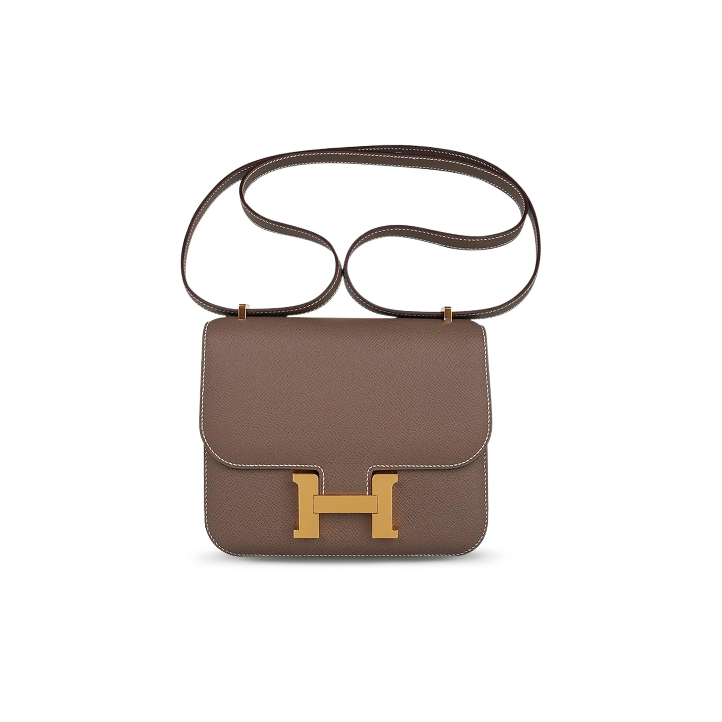 HERMES MASTER CONSTANCE 18 EPSOM 18 ETOUPE H083905CC18(19*15*4cm)